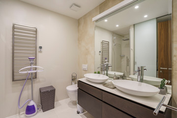 Interior of a spacious bathroom in a luxury villa