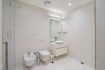 Interior of a spacious bathroom in a luxury villa