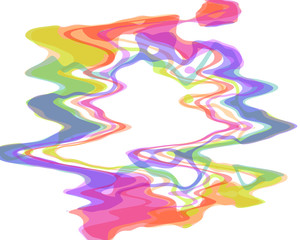 creative multicolored amorphous abstraction