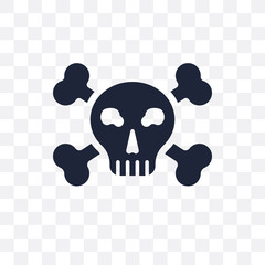 Dead transparent icon. Dead symbol design from Army collection. Simple element vector illustration. Can be used in web and mobile.