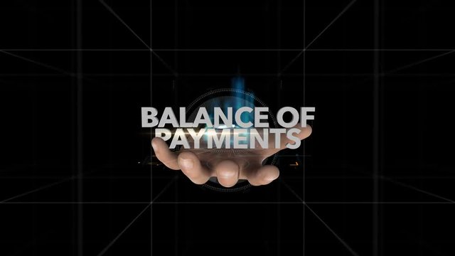 Hand Reveals Hologram Word-BALANCE OF PAYMENTS