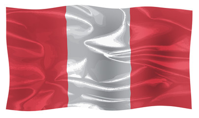 Peru Silk Flag