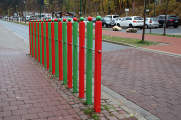 Bunte Poller in Braunlage