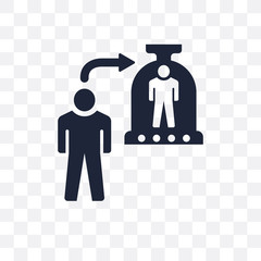 Cloning transparent icon. Cloning symbol design from Future technology collection. Simple element vector illustration. Can be used in web and mobile.
