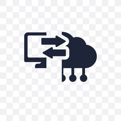 Memory transfer transparent icon. Memory transfer symbol design from Artificial Intellegence collection. Simple element vector illustration. Can be used in web and mobile.