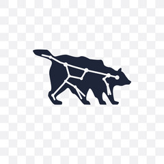 Ursa major transparent icon. Ursa major symbol design from Astronomy collection. Simple element vector illustration. Can be used in web and mobile.