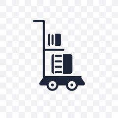 Delivery cart transparent icon. Delivery cart symbol design from Delivery and logistic collection. Simple element vector illustration. Can be used in web and mobile.