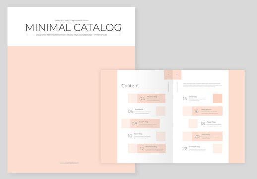 Catalog Layout with Pale Orange Accents