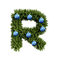 Christmas tree letter R
