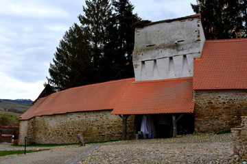 Typical house in the village Crit-Kreutz, Transylvania. The villagers started building a...