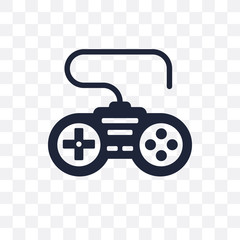 Game controller transparent icon. Game controller symbol design from Entertainment collection. Simple element vector illustration. Can be used in web and mobile.