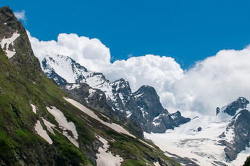 The beautiful landscape of the Caucasus Mountains Dombai