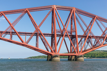 Forth Bridge over Firth of Forth near Queensferry in Scotland