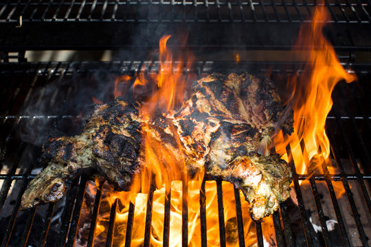 Close up of roasted lamb