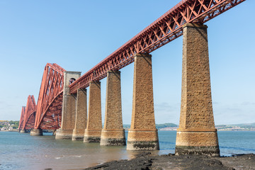 Forth Bridge over Firth of Forth near Queensferry in Scotland