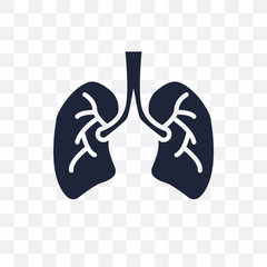 Human Lungs transparent icon. Human Lungs symbol design from Human Body Parts collection. Simple element vector illustration. Can be used in web and mobile.