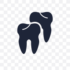Tooth transparent icon. Tooth symbol design from Human Body Parts collection. Simple element vector illustration. Can be used in web and mobile.