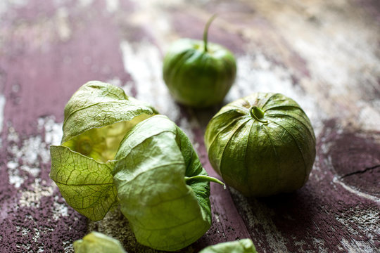 Close up of tomatillo