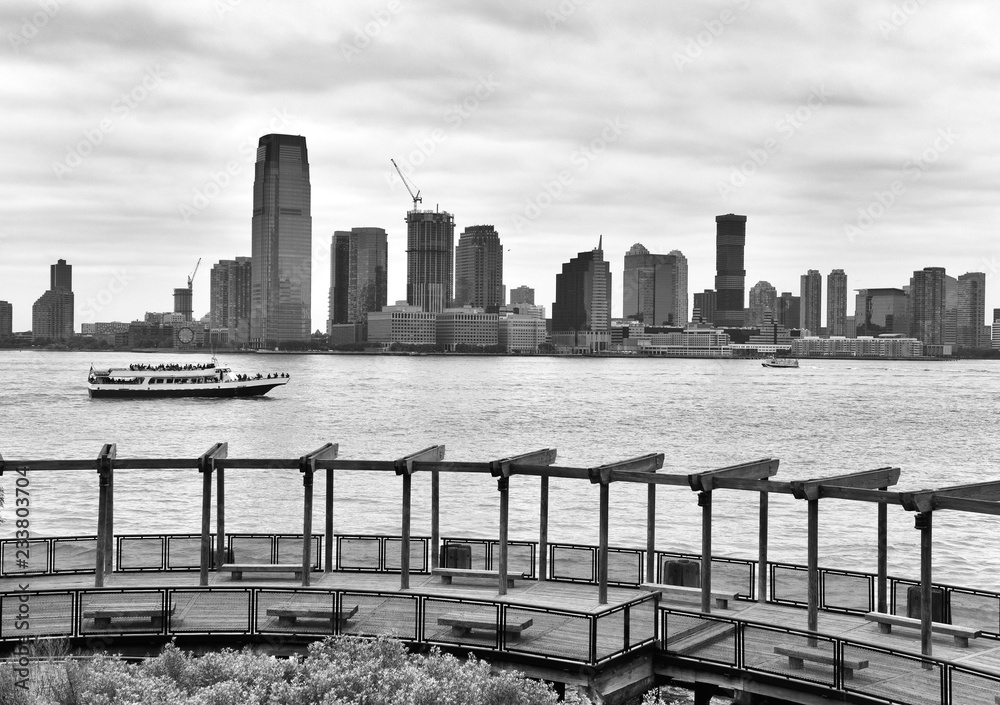 Wall mural  New Jersey City cityscape. Jersey City in New Jersey view on from Manhattan.