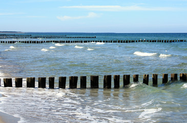 Fototapeta premium Ostseebad Zingst, Buhnen