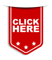 red vector banner click here