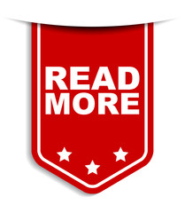 red vector banner read more