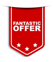 red vector banner fantastic offer