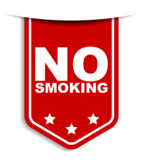 red vector banner no smoking