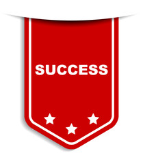 red vector banner success