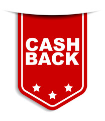 red vector banner cash back