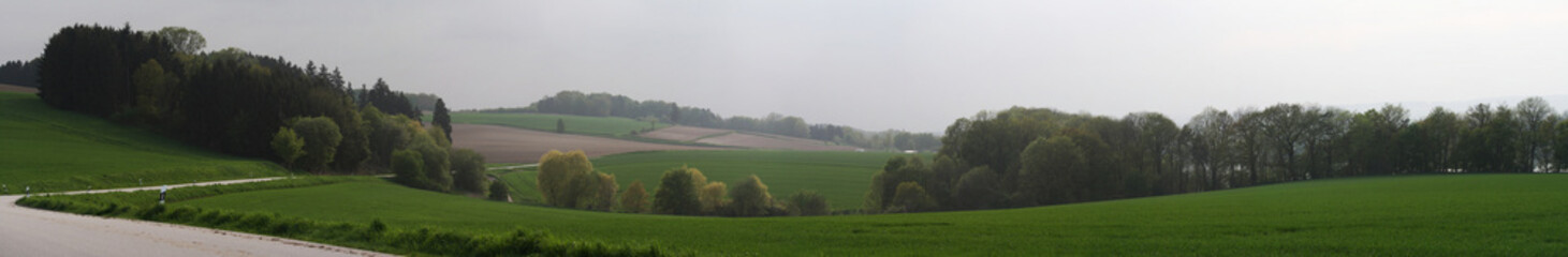 Stitched High-resolution panorama near Zulling-Bavaria-Germany