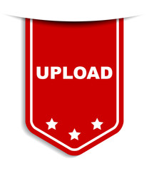 red vector banner upload