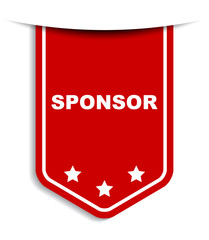 red vector banner sponsor