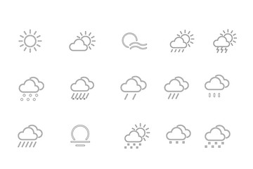 Set of Weather icons. vector illustration