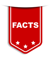red vector banner facts