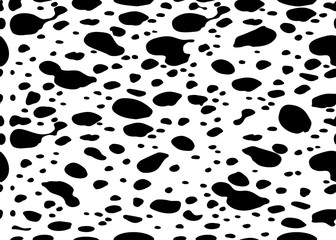 Fototapeta premium vector seamless black and white pattern of dalmatian texture repeat. EPS