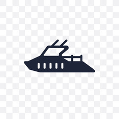 Boat transparent icon. Boat symbol design from Transportation collection. Simple element vector illustration. Can be used in web and mobile.