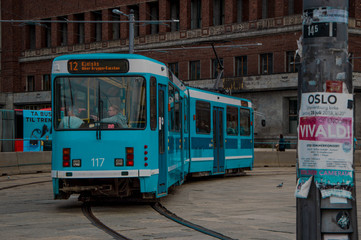 Fototapeta na wymiar Oslo tram