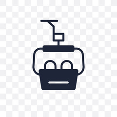 chairlift transparent icon. chairlift symbol design from Transportation collection. Simple element vector illustration. Can be used in web and mobile.