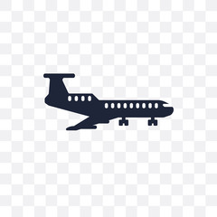 jetliner transparent icon. jetliner symbol design from Transportation collection. Simple element vector illustration. Can be used in web and mobile.