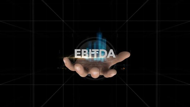 Hand Reveals Hologram Word-EBITDA