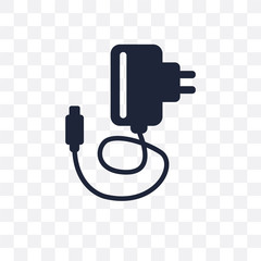Charger transparent icon. Charger symbol design from Electronic devices collection. Simple element vector illustration. Can be used in web and mobile.