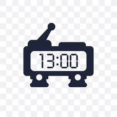 Digital clock transparent icon. Digital clock symbol design from Electronic devices collection. Simple element vector illustration. Can be used in web and mobile.