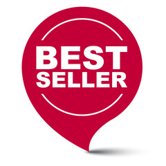 red vector banner best seller