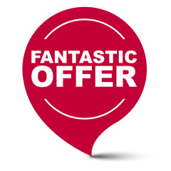 red vector banner fantastic offer