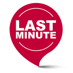 red vector banner last minute