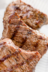 Grilled meat with fresh vegetables. food delivery. Healthy food delivery. Take away for diet. Fitness nutrition, vegetables, meat and fruits in eco boxes. at wood and straw with copy space