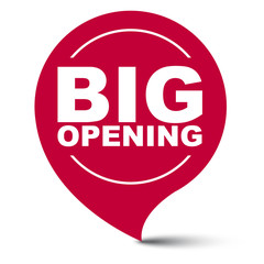 red vector banner big opening