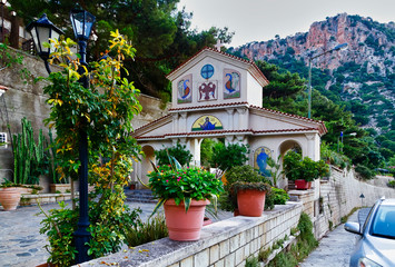 Old orthodox church Crete, Greece. Monastery of St. George Selinari