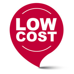 red vector banner low cost